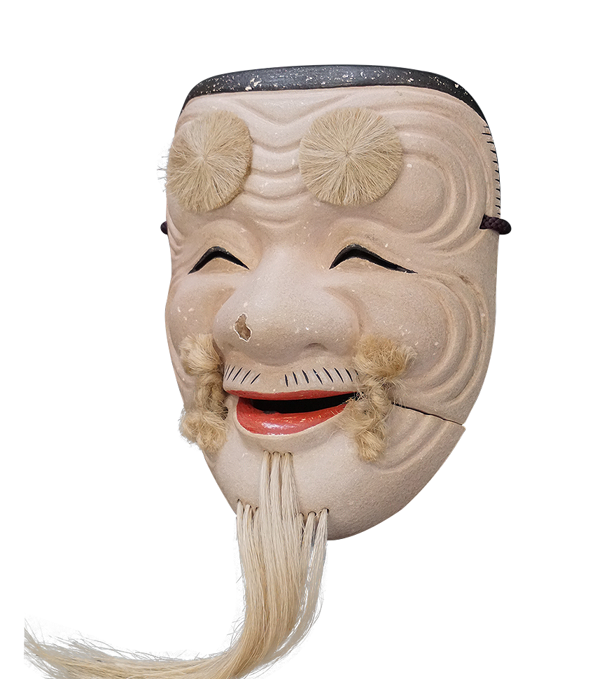 能面・翁(菊花)（Noh mask・Okina-kikka）/斜め